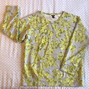 J Crew photo floral crew neck sweatshirt M